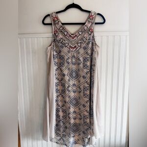 Free People Ancient Mystery Beaded Chiffon Shift Dress Womens Small Boho Style